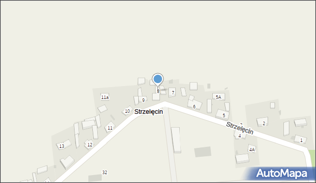 Strzelęcin, Strzelęcin, 8, mapa Strzelęcin