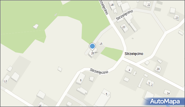 Strzelęcino, Strzelęcino, 16, mapa Strzelęcino