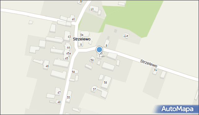 Strzelewo, Strzelewo, 60a, mapa Strzelewo