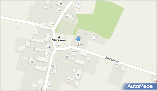 Strzelewo, Strzelewo, 8, mapa Strzelewo