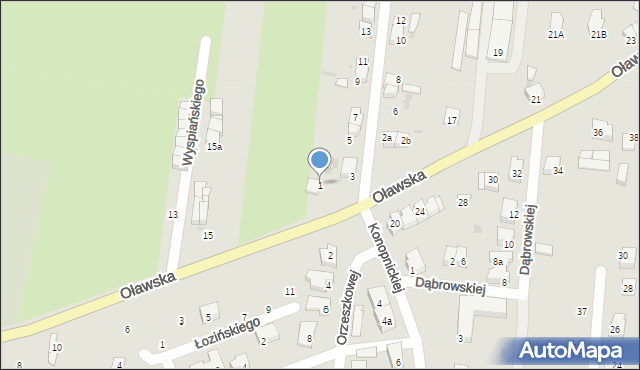 Strzelin, Stwosza Wita, 1, mapa Strzelin