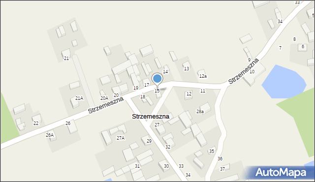 Strzemeszna, Strzemeszna, 15, mapa Strzemeszna