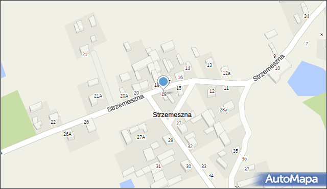 Strzemeszna, Strzemeszna, 18, mapa Strzemeszna