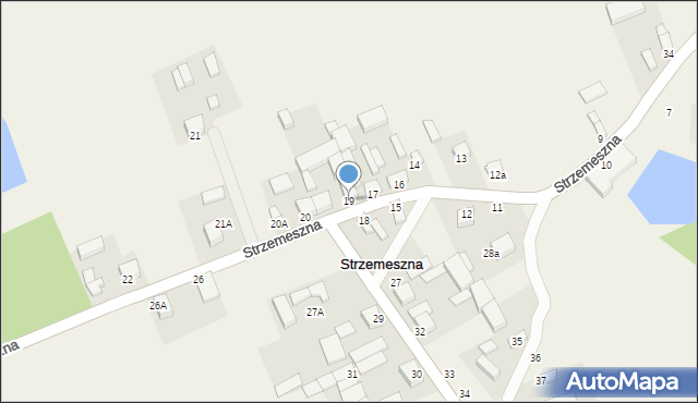 Strzemeszna, Strzemeszna, 19, mapa Strzemeszna