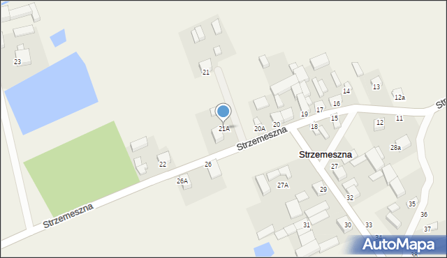 Strzemeszna, Strzemeszna, 21A, mapa Strzemeszna