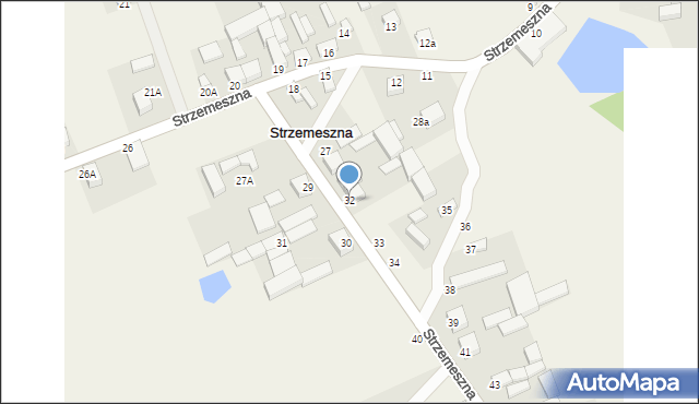 Strzemeszna, Strzemeszna, 32, mapa Strzemeszna