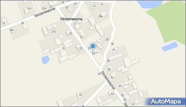 Strzemeszna, Strzemeszna, 34, mapa Strzemeszna