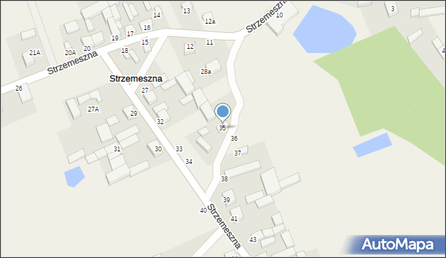 Strzemeszna, Strzemeszna, 35, mapa Strzemeszna