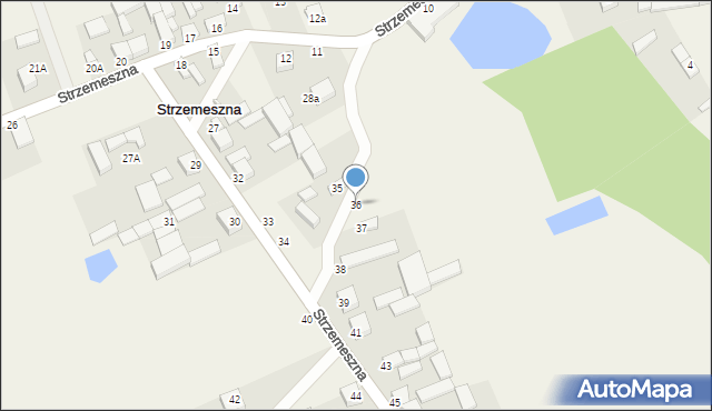 Strzemeszna, Strzemeszna, 36, mapa Strzemeszna