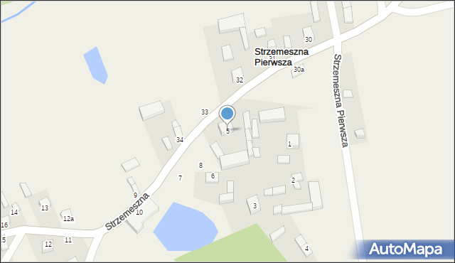 Strzemeszna, Strzemeszna, 5, mapa Strzemeszna