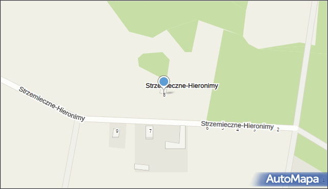 Strzemieczne-Hieronimy, Strzemieczne-Hieronimy, 8, mapa Strzemieczne-Hieronimy