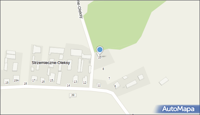 Strzemieczne-Oleksy, Strzemieczne-Oleksy, 10, mapa Strzemieczne-Oleksy