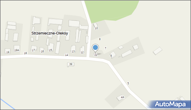 Strzemieczne-Oleksy, Strzemieczne-Oleksy, 11, mapa Strzemieczne-Oleksy