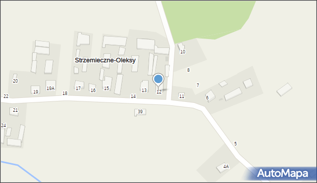 Strzemieczne-Oleksy, Strzemieczne-Oleksy, 12, mapa Strzemieczne-Oleksy