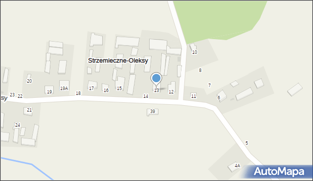 Strzemieczne-Oleksy, Strzemieczne-Oleksy, 13, mapa Strzemieczne-Oleksy