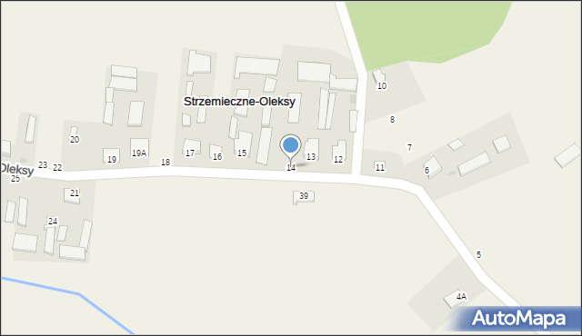 Strzemieczne-Oleksy, Strzemieczne-Oleksy, 14, mapa Strzemieczne-Oleksy