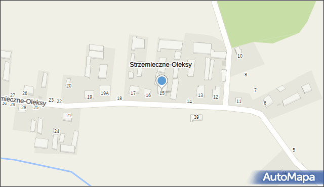 Strzemieczne-Oleksy, Strzemieczne-Oleksy, 15, mapa Strzemieczne-Oleksy