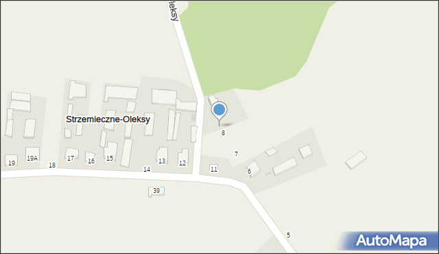 Strzemieczne-Oleksy, Strzemieczne-Oleksy, 9, mapa Strzemieczne-Oleksy