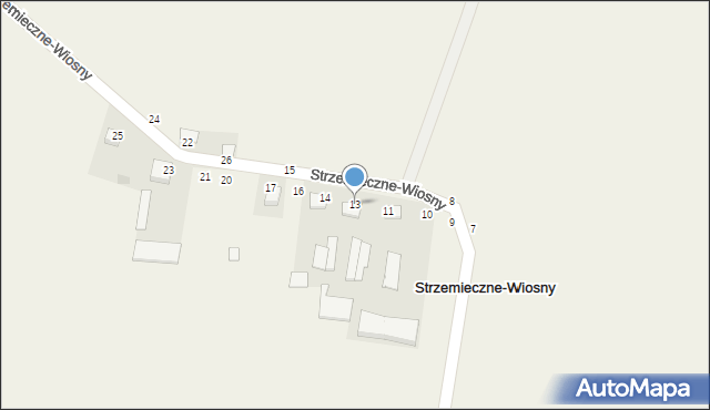 Strzemieczne-Wiosny, Strzemieczne-Wiosny, 13, mapa Strzemieczne-Wiosny