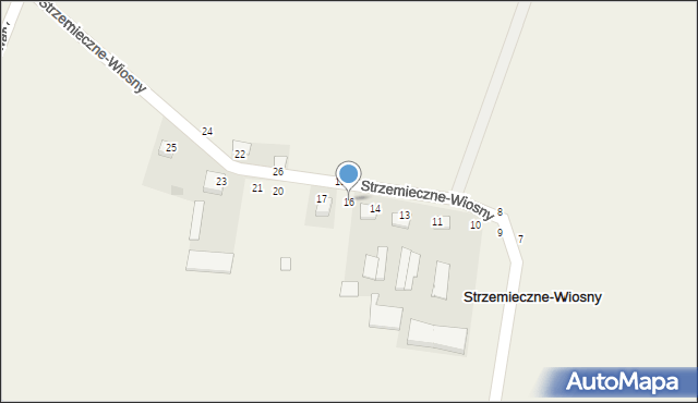 Strzemieczne-Wiosny, Strzemieczne-Wiosny, 16, mapa Strzemieczne-Wiosny