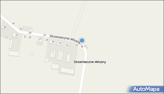 Strzemieczne-Wiosny, Strzemieczne-Wiosny, 9, mapa Strzemieczne-Wiosny