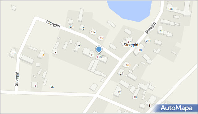 Strzępiń, Strzępiń, 11A, mapa Strzępiń