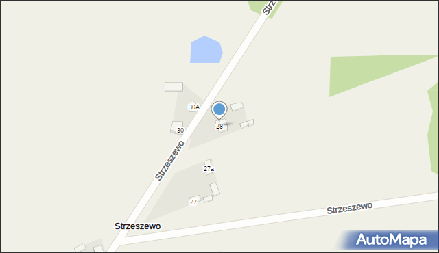 Strzeszewo, Strzeszewo, 28, mapa Strzeszewo