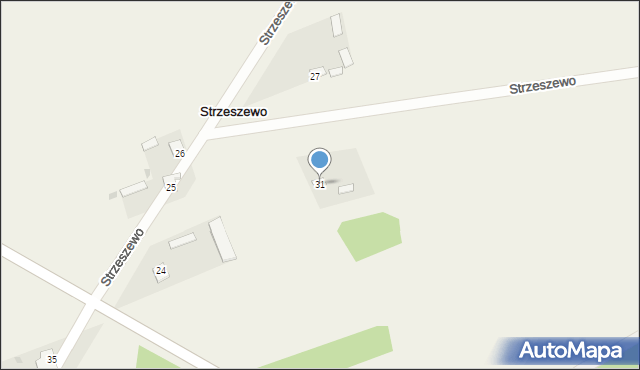 Strzeszewo, Strzeszewo, 31, mapa Strzeszewo