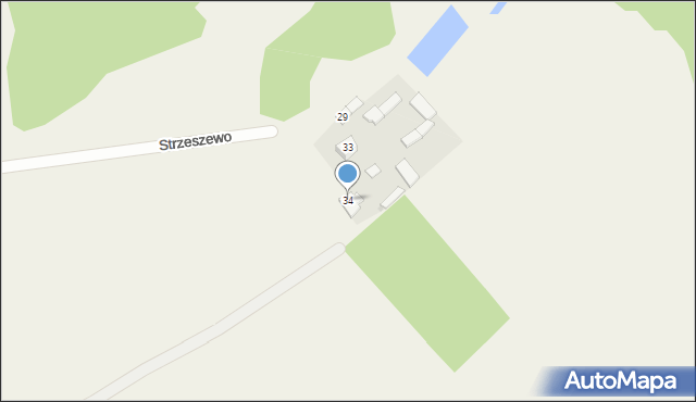 Strzeszewo, Strzeszewo, 34, mapa Strzeszewo