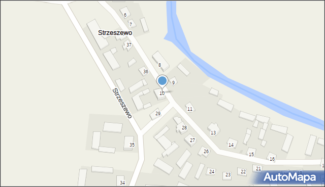 Strzeszewo, Strzeszewo, 10, mapa Strzeszewo