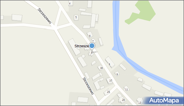 Strzeszewo, Strzeszewo, 37, mapa Strzeszewo