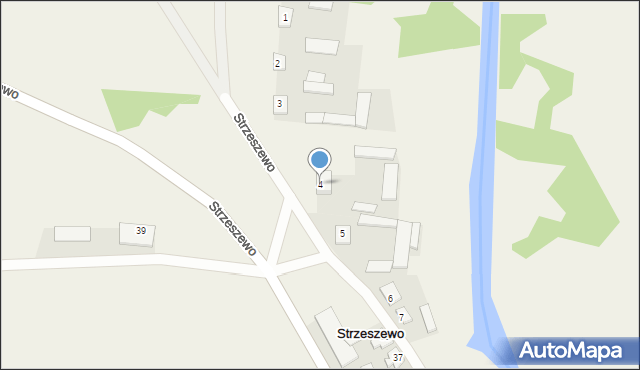 Strzeszewo, Strzeszewo, 4, mapa Strzeszewo