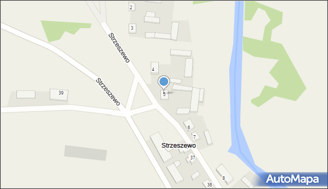Strzeszewo, Strzeszewo, 5, mapa Strzeszewo