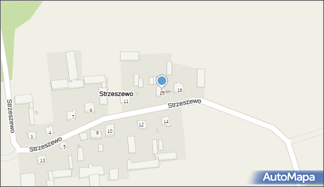 Strzeszewo, Strzeszewo, 15, mapa Strzeszewo