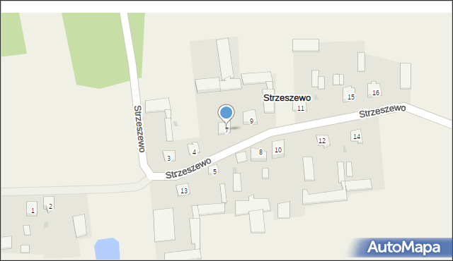 Strzeszewo, Strzeszewo, 7, mapa Strzeszewo