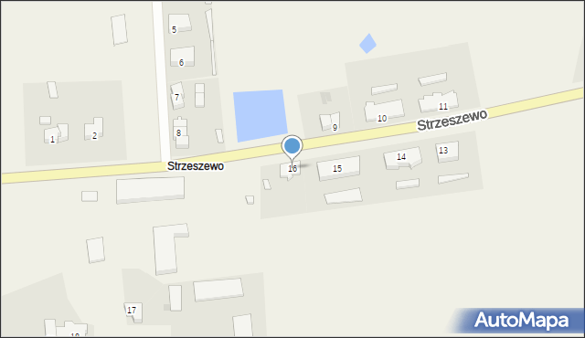 Strzeszewo, Strzeszewo, 16, mapa Strzeszewo