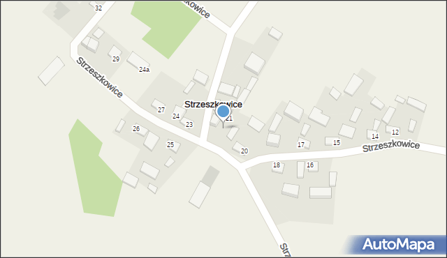 Strzeszkowice, Strzeszkowice, 22, mapa Strzeszkowice