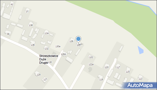 Strzeszkowice Duże, Strzeszkowice Duże, 126, mapa Strzeszkowice Duże