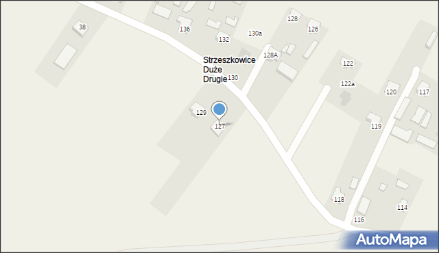 Strzeszkowice Duże, Strzeszkowice Duże, 127, mapa Strzeszkowice Duże