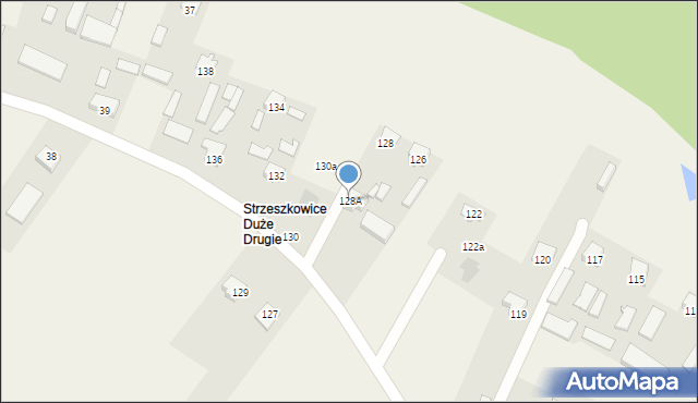 Strzeszkowice Duże, Strzeszkowice Duże, 128A, mapa Strzeszkowice Duże