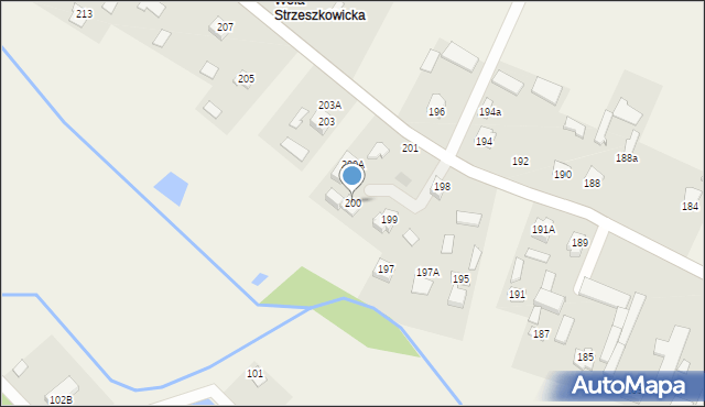 Strzeszkowice Duże, Strzeszkowice Duże, 200, mapa Strzeszkowice Duże