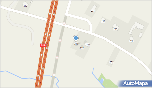 Strzeszkowice Duże, Strzeszkowice Duże, 239, mapa Strzeszkowice Duże