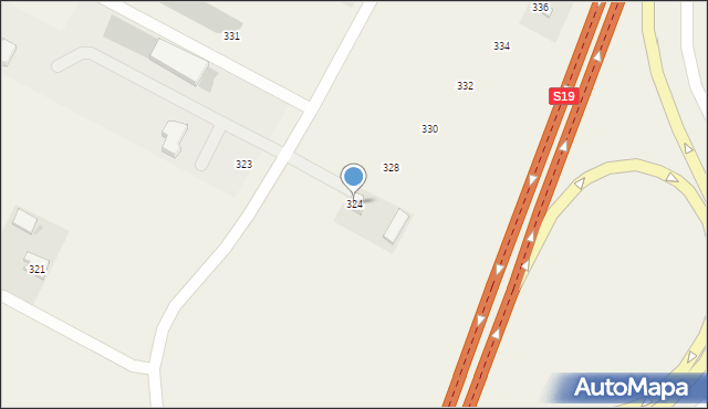 Strzeszkowice Duże, Strzeszkowice Duże, 324, mapa Strzeszkowice Duże