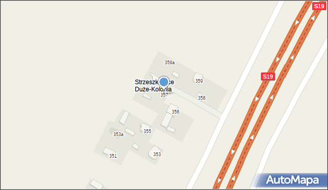 Strzeszkowice Duże, Strzeszkowice Duże, 357, mapa Strzeszkowice Duże