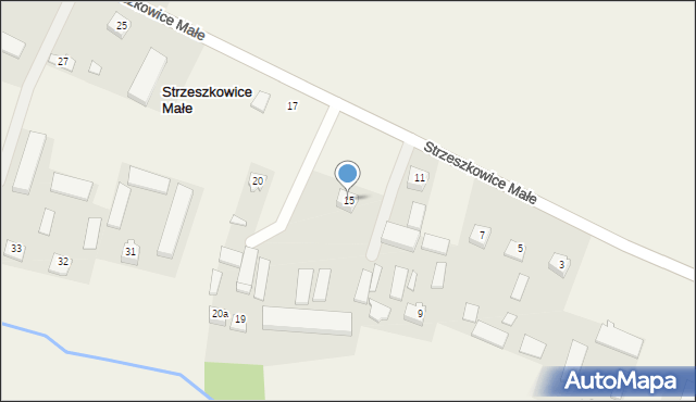 Strzeszkowice Małe, Strzeszkowice Małe, 15, mapa Strzeszkowice Małe