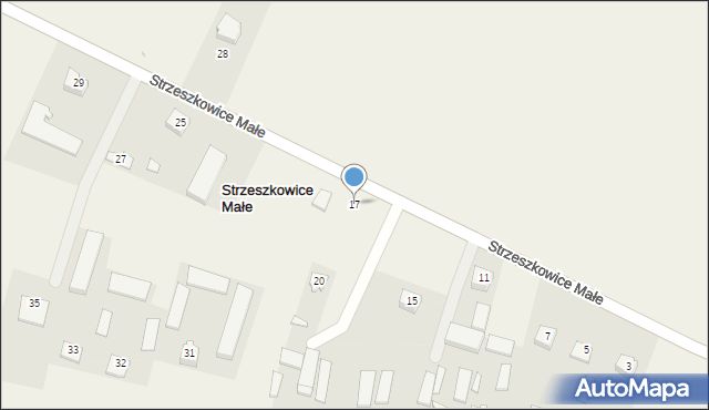 Strzeszkowice Małe, Strzeszkowice Małe, 17, mapa Strzeszkowice Małe