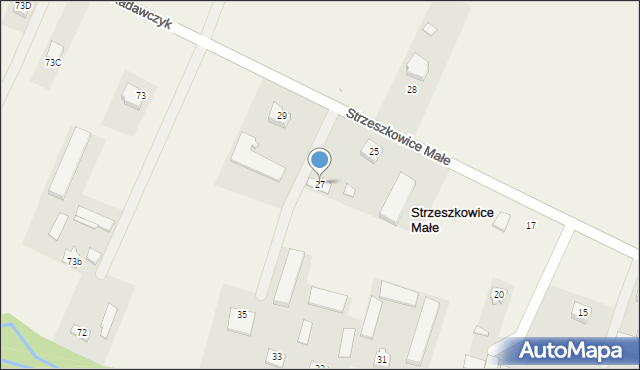 Strzeszkowice Małe, Strzeszkowice Małe, 27, mapa Strzeszkowice Małe