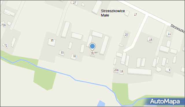 Strzeszkowice Małe, Strzeszkowice Małe, 31, mapa Strzeszkowice Małe