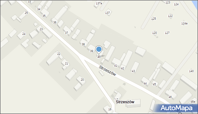 Strzeszów, Strzeszów, 40, mapa Strzeszów