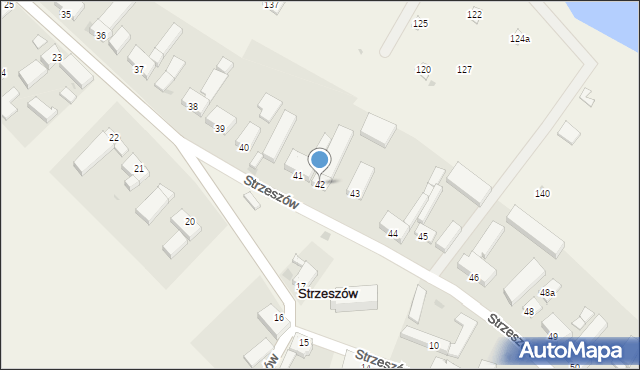 Strzeszów, Strzeszów, 42, mapa Strzeszów